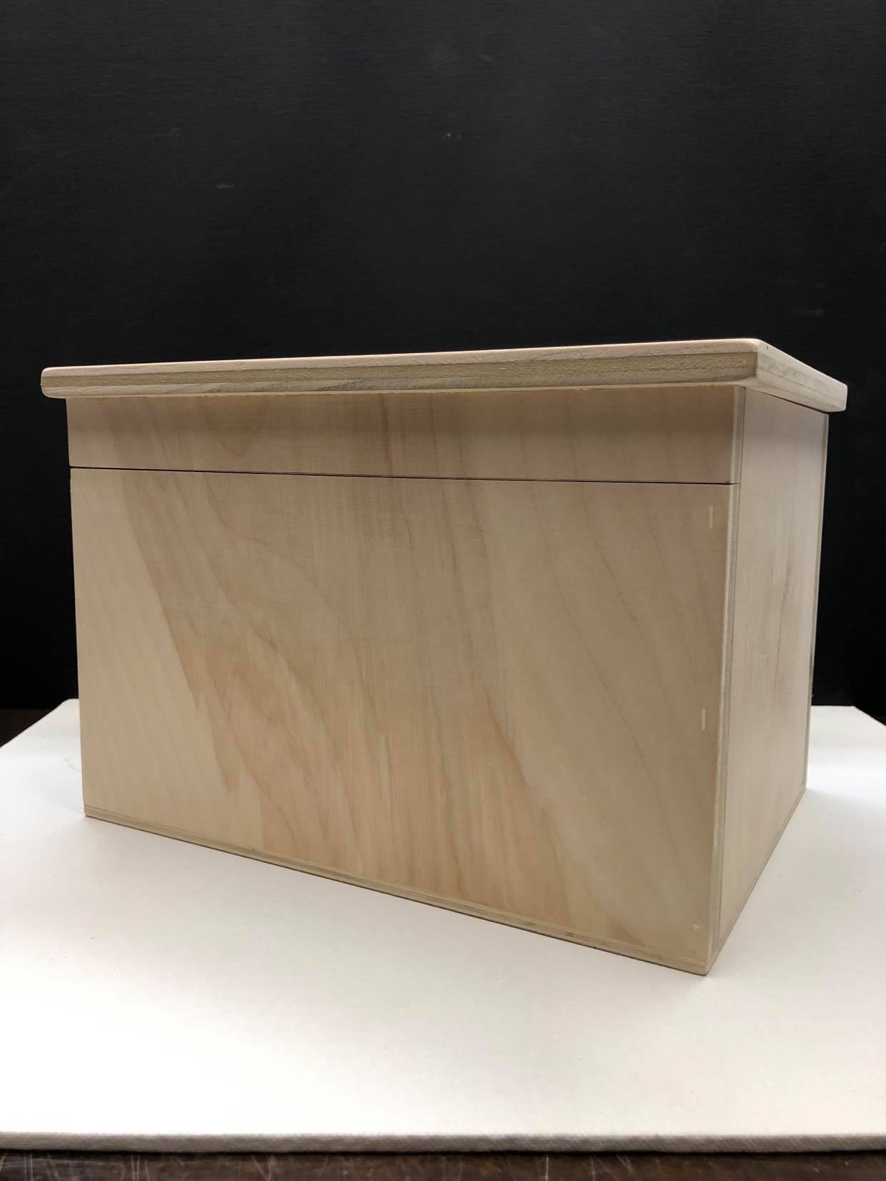Unfinished Recipe Card Box
