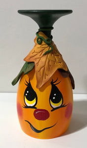 Pumpkin Face Candle Holder